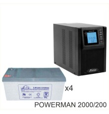 ИБП POWERMAN ONLINE 2000 Plus + LEOCH DJM12200