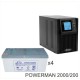 ИБП POWERMAN ONLINE 2000 Plus + Аккумуляторная батарея LEOCH DJM12200