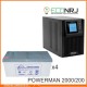 ИБП POWERMAN ONLINE 2000 Plus + Аккумуляторная батарея LEOCH DJM12200