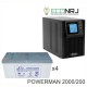 ИБП POWERMAN ONLINE 2000 Plus + Аккумуляторная батарея LEOCH DJM12200