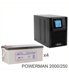 ИБП POWERMAN ONLINE 2000 Plus + LEOCH DJM12250