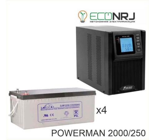 ИБП POWERMAN ONLINE 2000 Plus + Аккумуляторная батарея LEOCH DJM12250