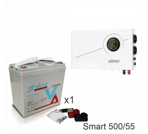 ИБП Powerman Smart 500 INV + Аккумуляторная батарея Vektor GL 12-55