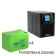 ИБП POWERMAN ONLINE 2000 Plus + Аккумуляторная батарея WBR GPL12800