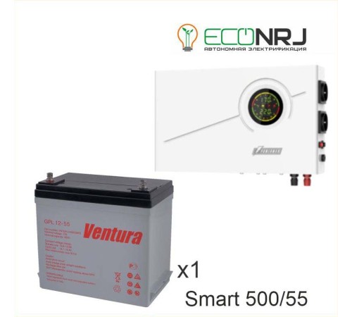 ИБП Powerman Smart 500 INV + Аккумуляторная батарея Ventura GPL 12-55