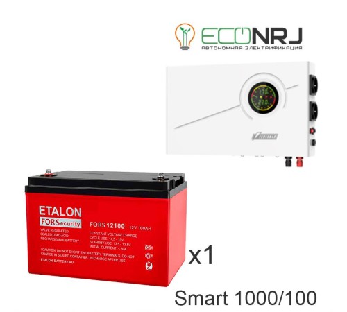 ИБП Powerman Smart 1000 INV + Аккумуляторная батарея ETALON FORS 12100