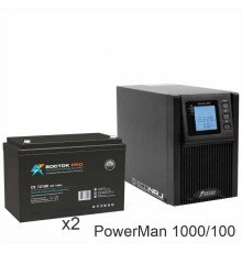 ИБП POWERMAN ONLINE 1000 Plus + ВОСТОК PRO СХ-12100