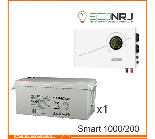 ИБП Powerman Smart 1000 INV + Аккумуляторная батарея Энергия АКБ 12–200