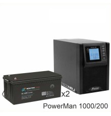 ИБП POWERMAN ONLINE 1000 Plus + ВОСТОК PRO СК-12200