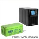 ИБП POWERMAN ONLINE 1000 Plus + Аккумуляторная батарея WBR GPL122000