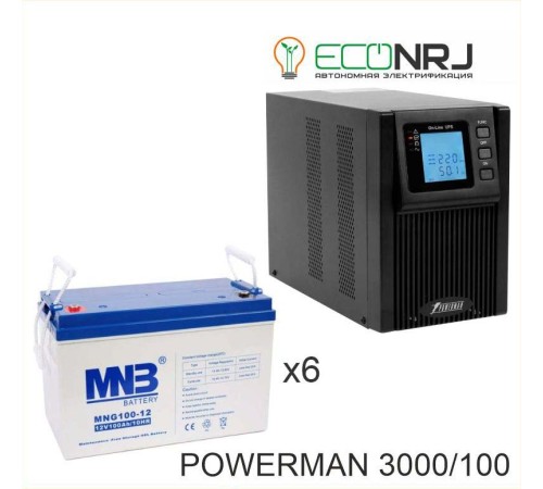 ИБП POWERMAN ONLINE 1000 Plus + Аккумуляторная батарея MNB MNG100-12