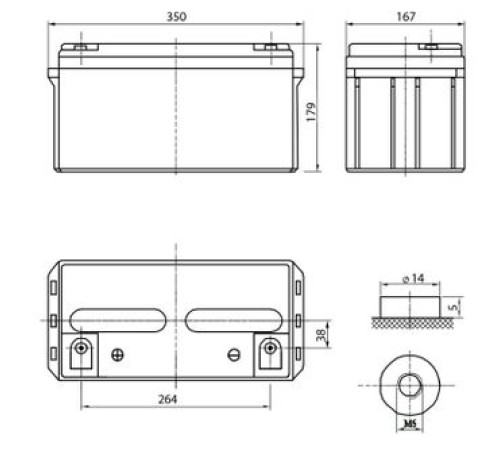 Аккумуляторная батарея Delta DTM 1265 L