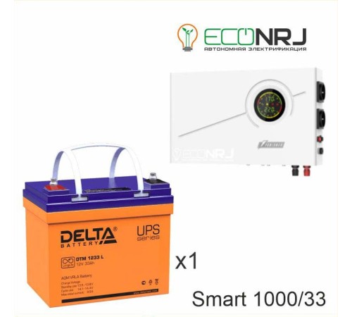 ИБП Powerman Smart 1000 INV + Аккумуляторная батарея Delta DTM 1233 L