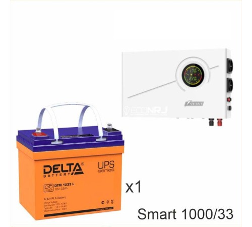 ИБП Powerman Smart 1000 INV + Аккумуляторная батарея Delta DTM 1233 L