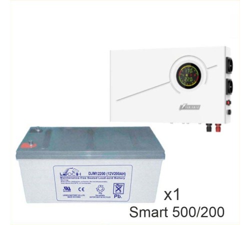 ИБП Powerman Smart 500 INV + Аккумуляторная батарея LEOCH DJM12200