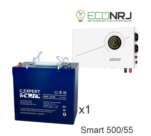 ИБП Powerman Smart 500 INV + ETALON CHRL 12-55