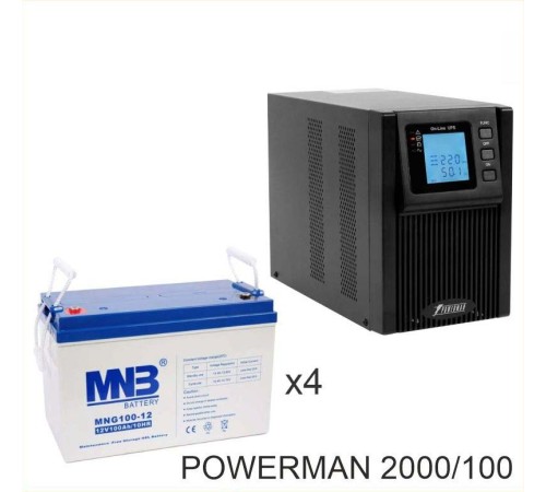 ИБП POWERMAN ONLINE 2000 Plus + Аккумуляторная батарея MNB MNG100-12