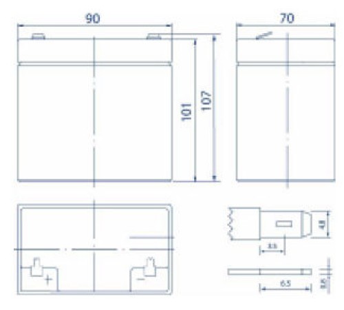 Аккумуляторная батарея Battbee BT 12045