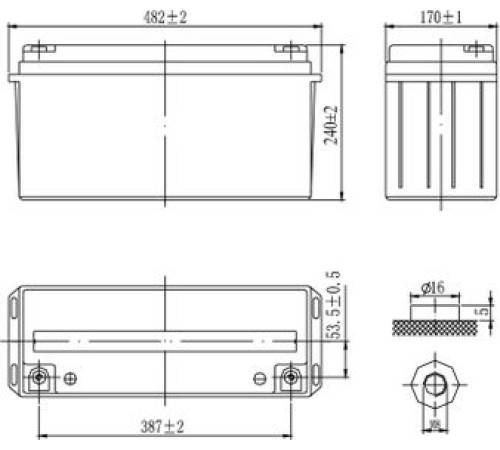 Аккумуляторная батарея Delta GX 12-150