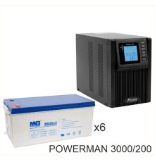 ИБП POWERMAN ONLINE 3000 Plus + MNB MNG200-12