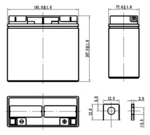 Аккумуляторная батарея Delta GX 12-17