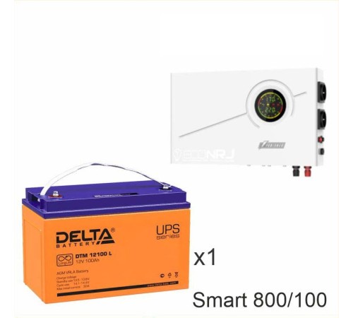 ИБП Powerman Smart 800 INV + Аккумуляторная батарея Delta DTM 12100 L