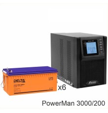 ИБП POWERMAN ONLINE 3000 Plus + Delta DTM 12200 L