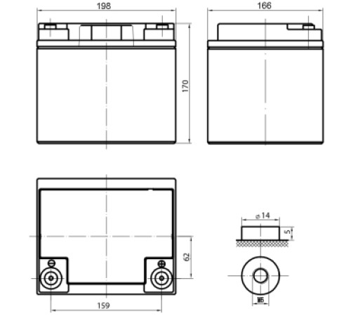 Аккумуляторная батарея Delta DTM 1240 L