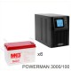 ИБП POWERMAN ONLINE 1000 Plus + Аккумуляторная батарея MNB MМ100-12