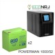 ИБП POWERMAN ONLINE 1000 Plus + Аккумуляторная батарея WBR GPL12520