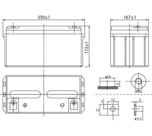 Аккумуляторная батарея Delta DT 1265