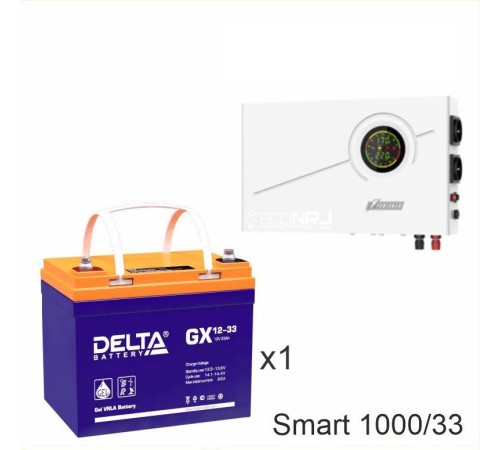 ИБП Powerman Smart 1000 INV + Аккумуляторная батарея Delta GX 12-33