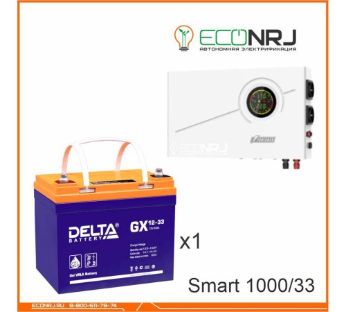 ИБП Powerman Smart 1000 INV + Аккумуляторная батарея Delta GX 12-33