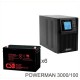 ИБП POWERMAN ONLINE 1000 Plus + Аккумуляторная батарея CSB GP121000