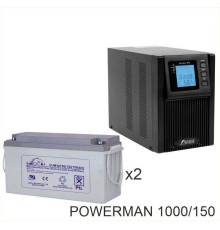 ИБП POWERMAN ONLINE 1000 Plus + LEOCH DJM12150