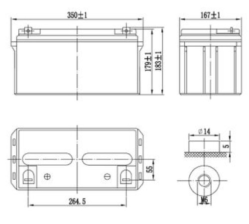 Аккумуляторная батарея Delta GX 12-80