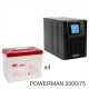 ИБП POWERMAN ONLINE 2000 Plus + Аккумуляторная батарея MNB MМ75-12