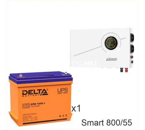 ИБП Powerman Smart 800 INV + Аккумуляторная батарея Delta DTM 1255 L