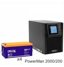 ИБП POWERMAN ONLINE 2000 Plus + Delta GX 12-200