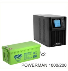 ИБП POWERMAN ONLINE 1000 Plus + WBR GPL122000