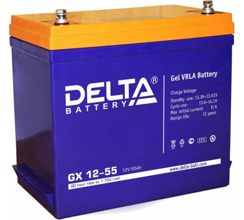 Аккумуляторная батарея Delta GX 12-55