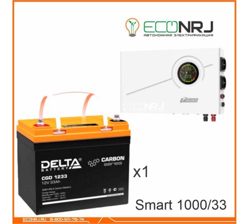 ИБП Powerman Smart 1000 INV + Аккумуляторная батарея Delta CGD 1233