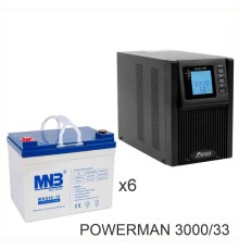 ИБП POWERMAN ONLINE 3000 Plus + MNB MNG33-12