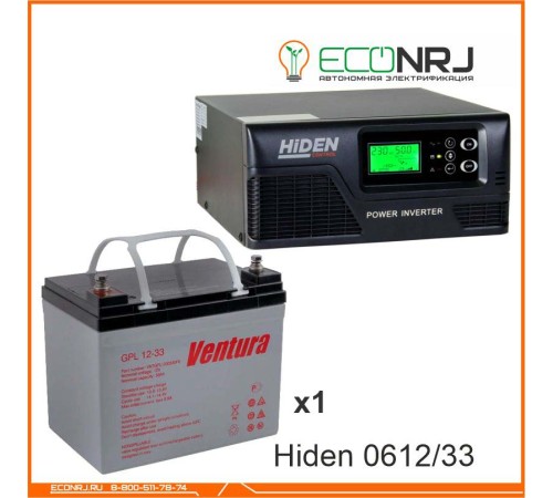 ИБП Hiden Control HPS20-0612 + Аккумуляторная батарея Ventura GPL 12-33