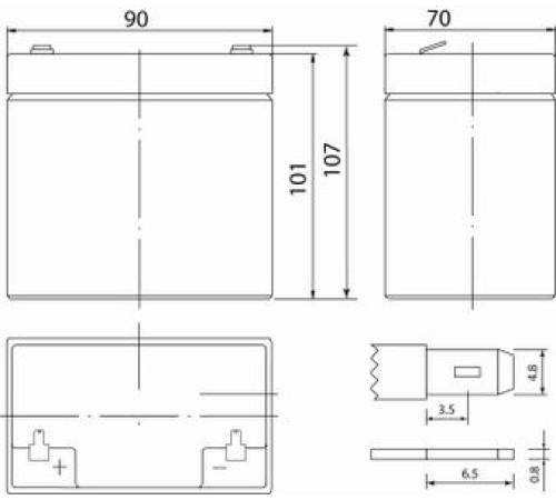 Аккумуляторная батарея Delta DT 12045