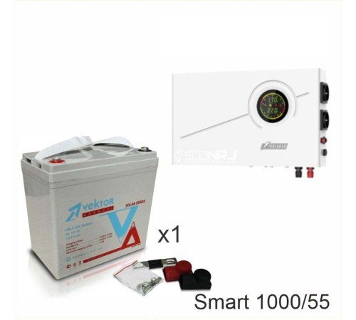 ИБП Powerman Smart 1000 INV + Аккумуляторная батарея Vektor GL 12-55