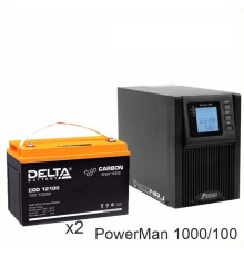 ИБП POWERMAN ONLINE 1000 Plus + Delta CGD 12100