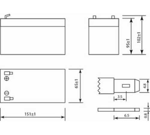 Аккумуляторная батарея Delta DT 1207