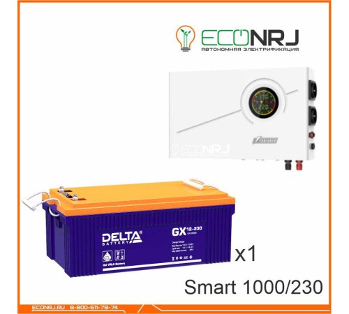 ИБП Powerman Smart 1000 INV + Аккумуляторная батарея Delta GX 12-230