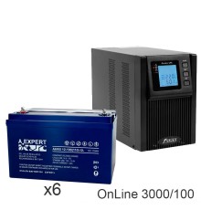 ИБП POWERMAN ONLINE 3000 Plus + ETALON AHRX 12-100 GL